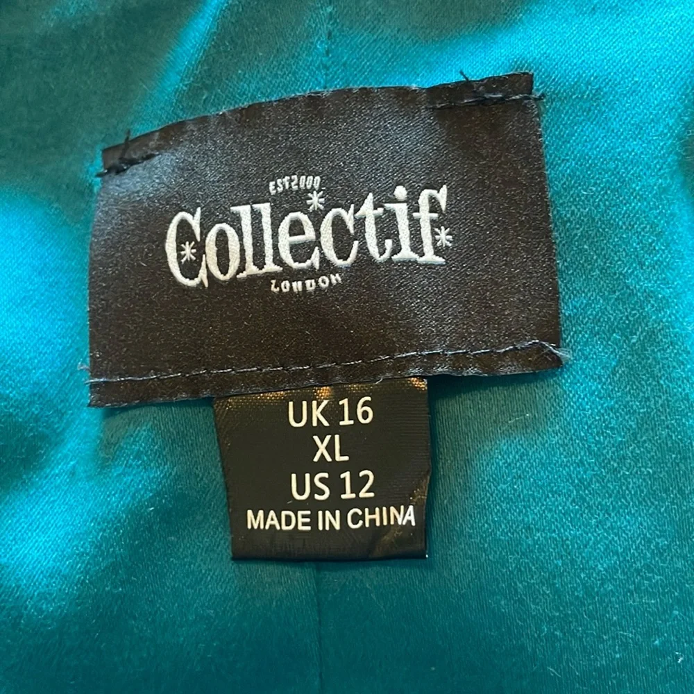 Collectif Nova Swing Dress Stripe Sz 14 - Picture 6 of 10